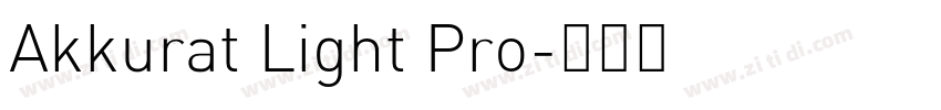 Akkurat Light Pro字体转换